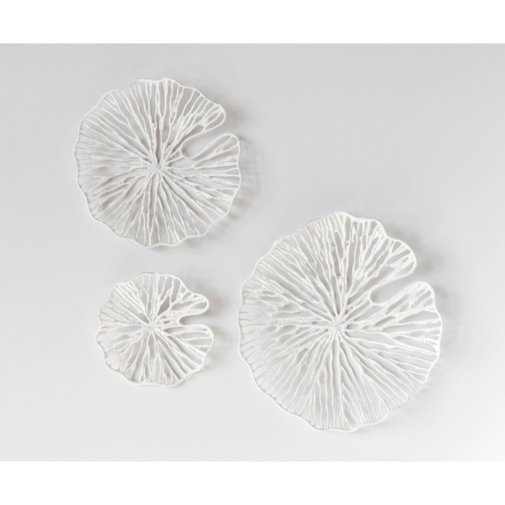 Creative Co-op Handmade Sculpted Coral Wall Decor - Set of 3