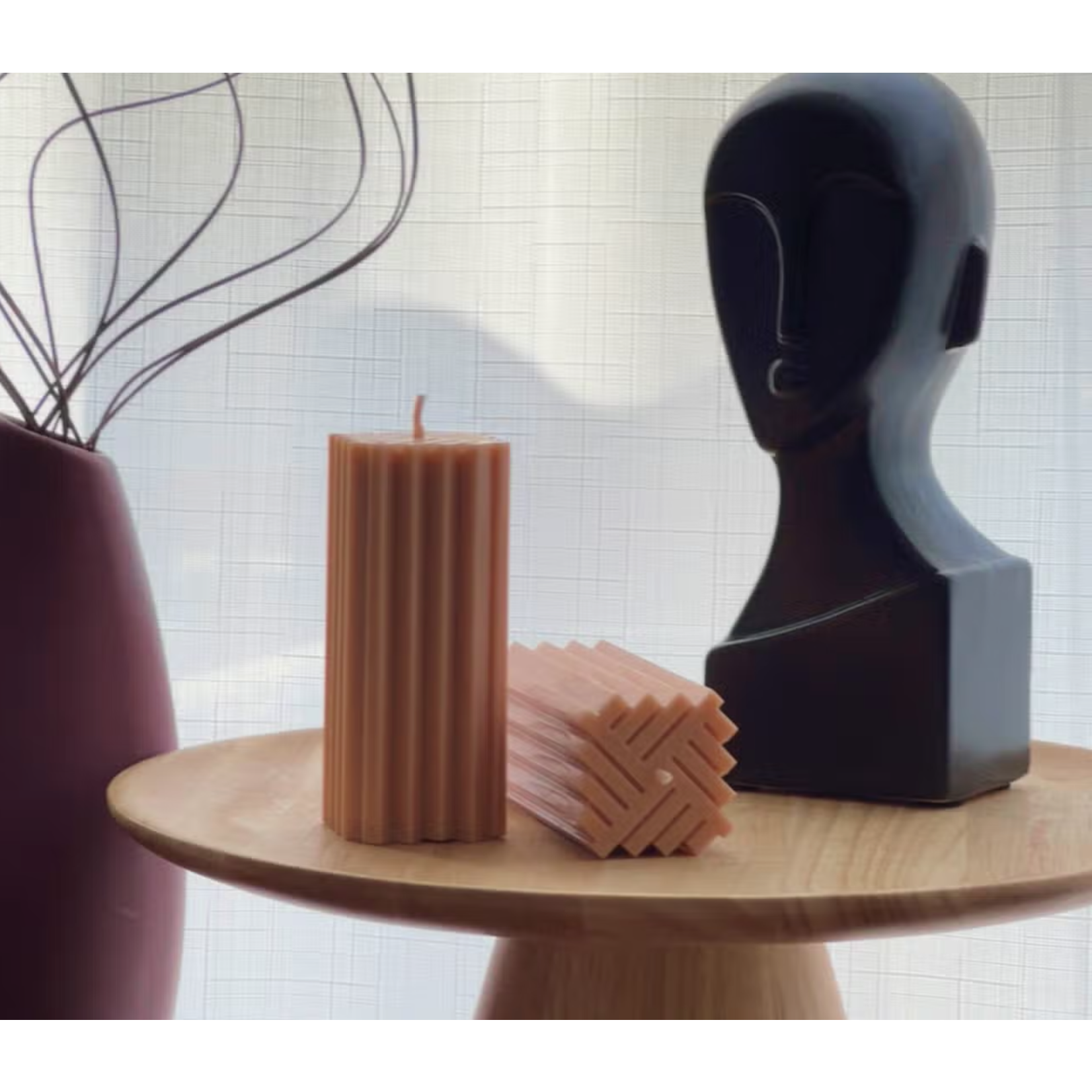 Estelle Studio Geometric Pillar Candle