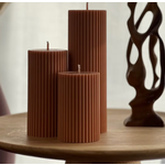 Mickler & Co. Reeded Pillar Candle