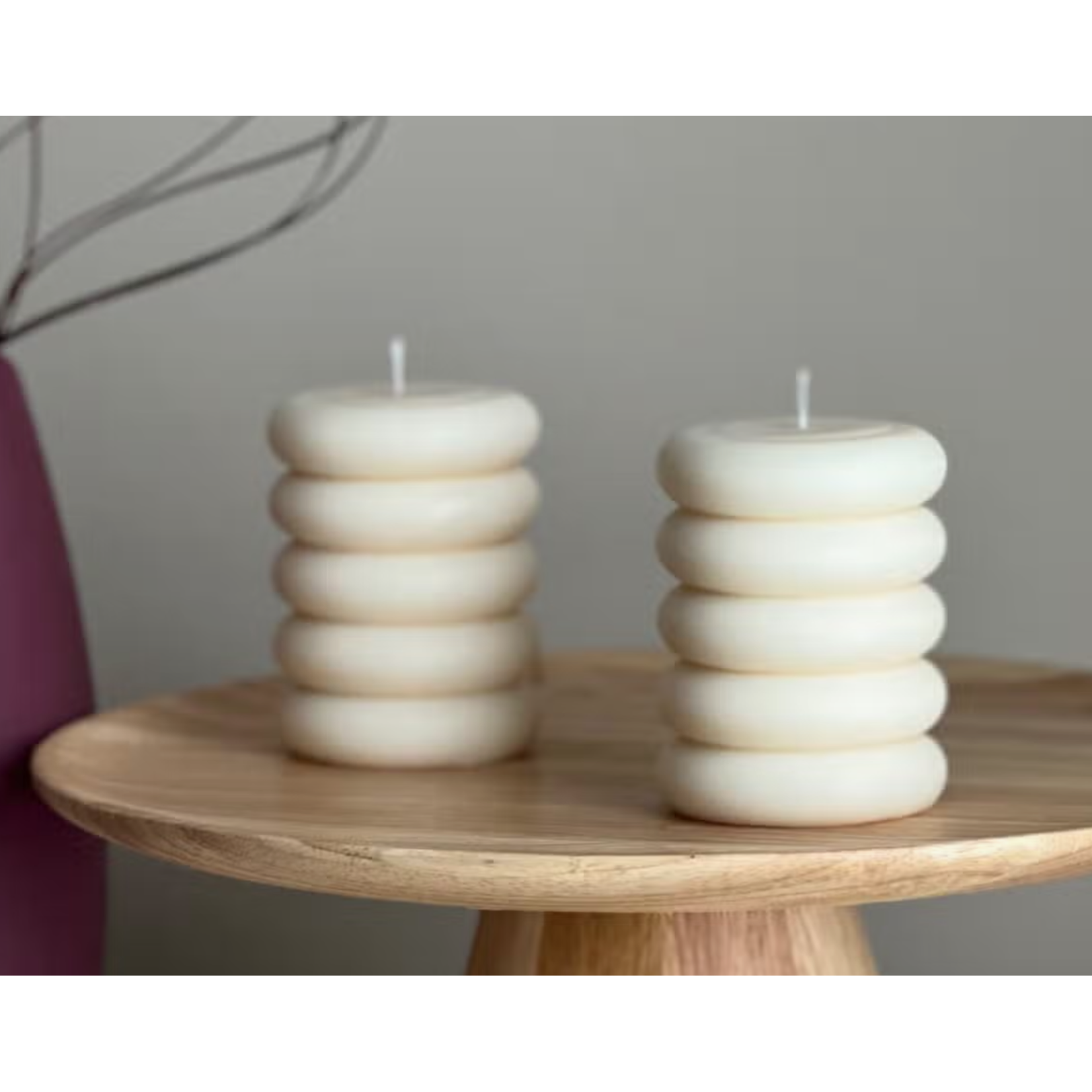 Estelle Studio Round Reeded Pillar Candle