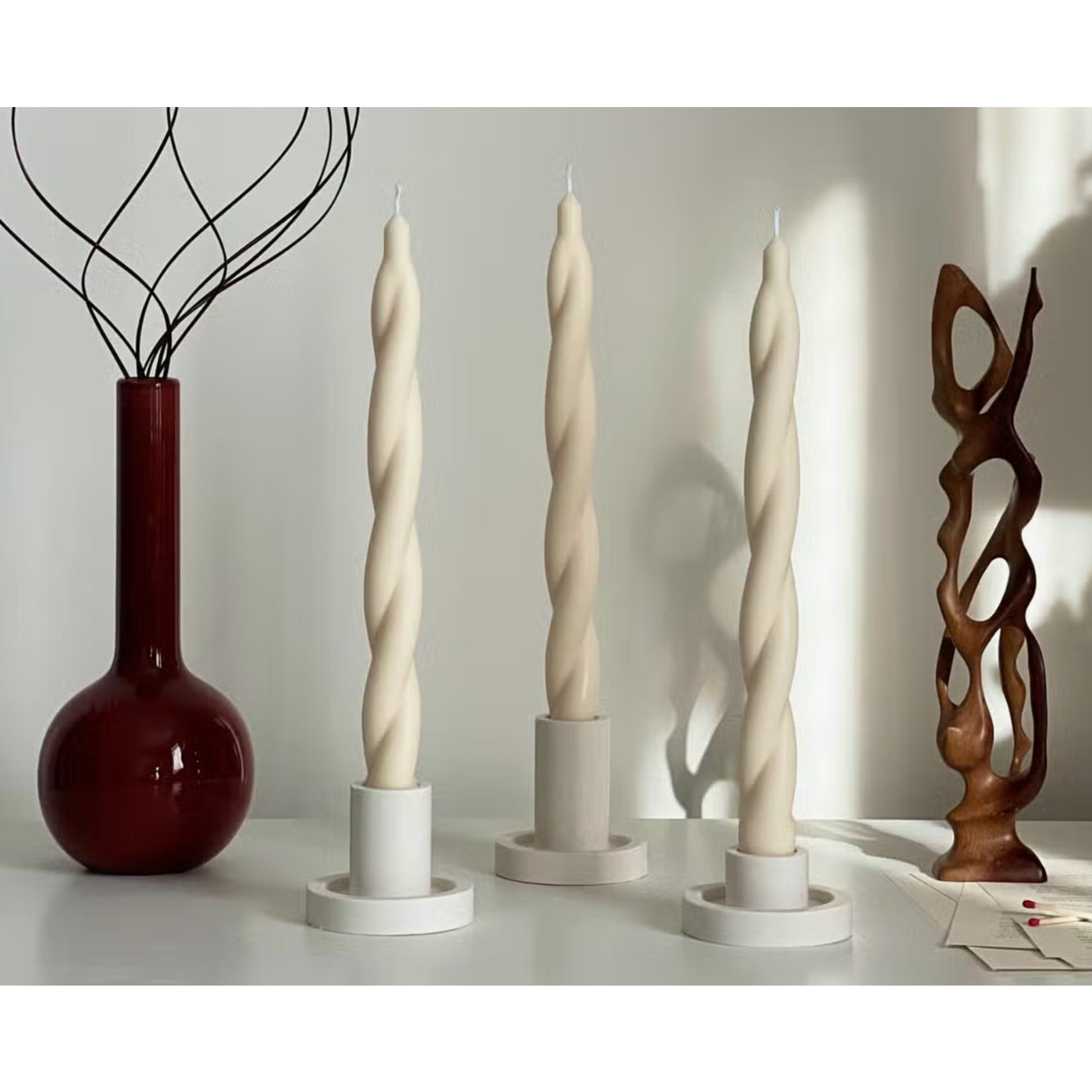Mickler & Co. Twisted Taper Candle