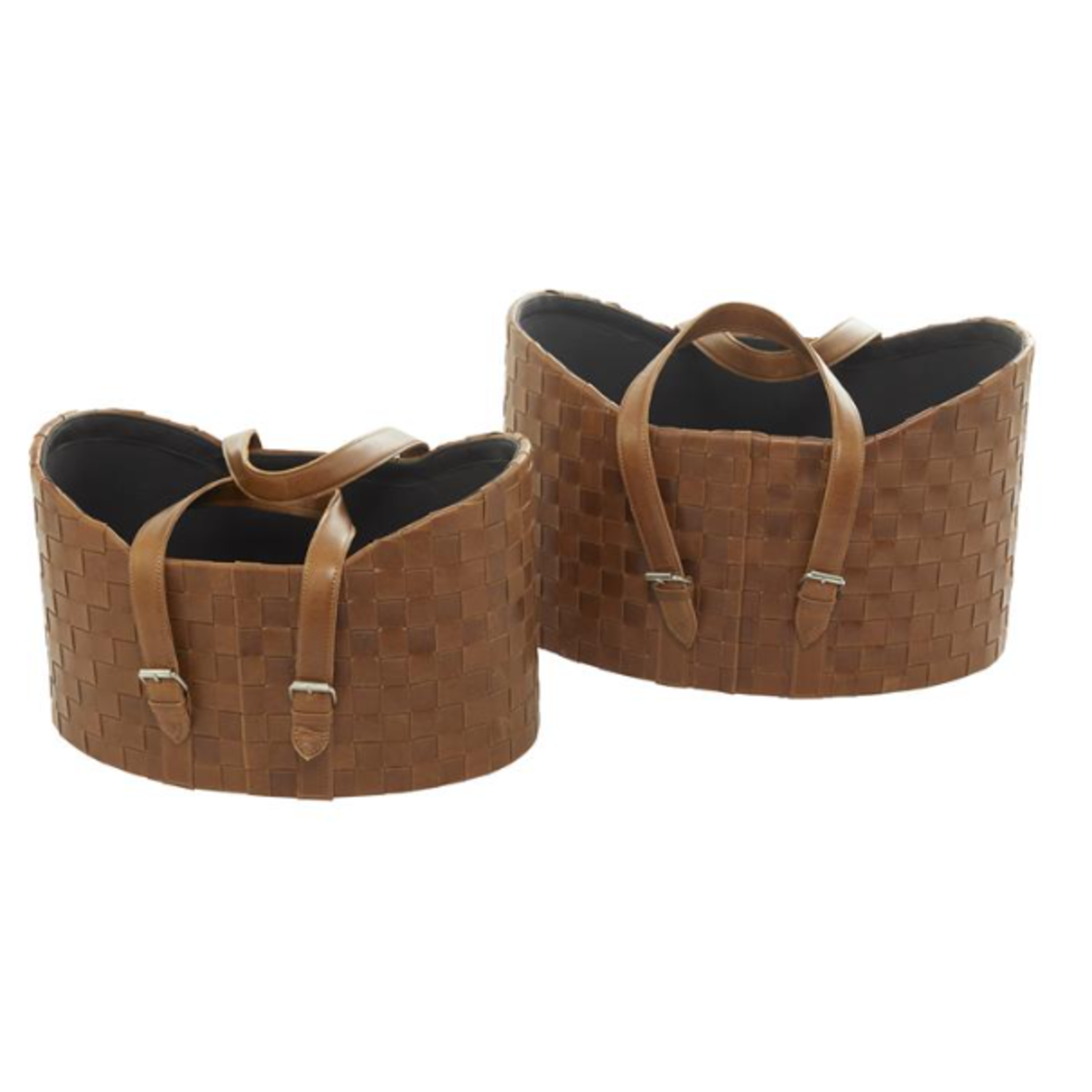 Mickler & Co. Brown Leather Basket