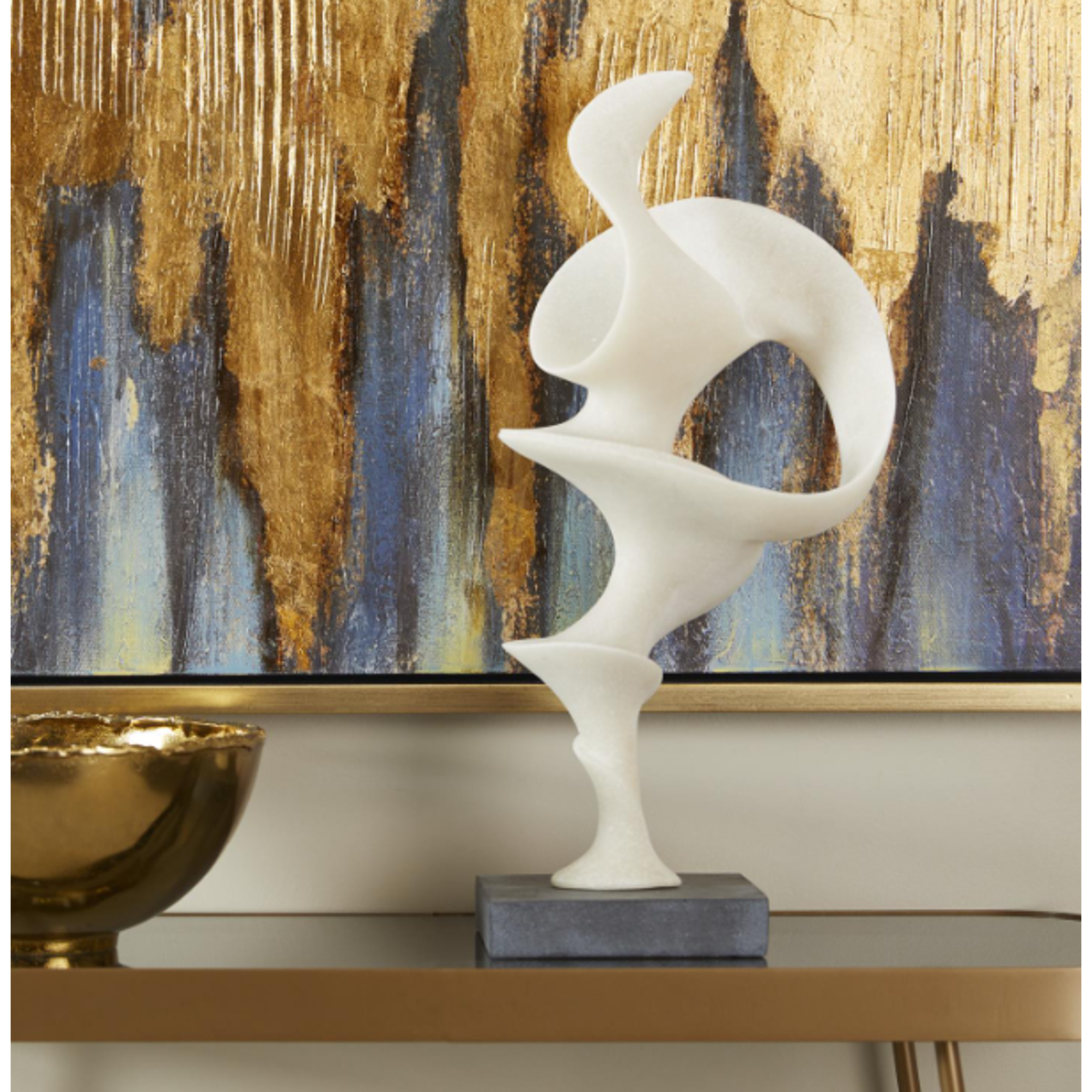 Mickler & Co. White Abstract Sculpture