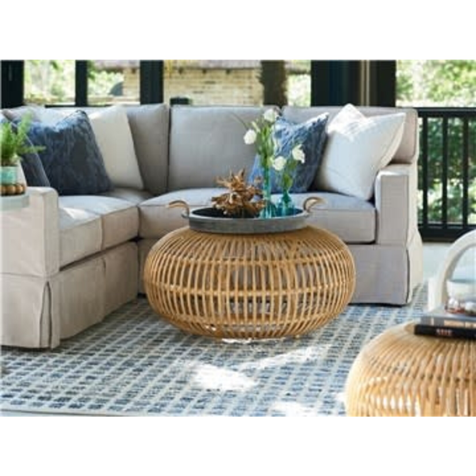 Mickler & Co. Ezra Rattan Coffee Table