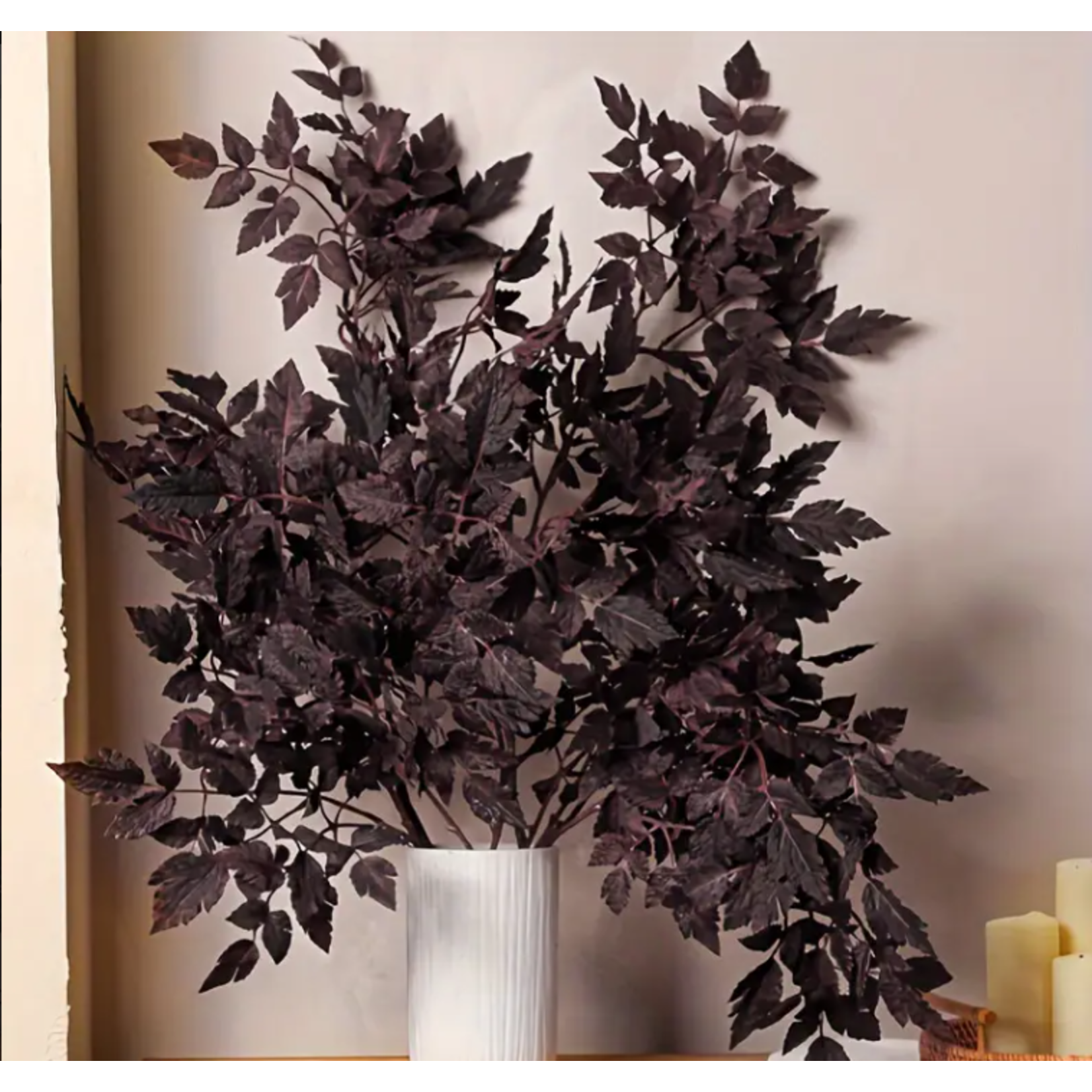 Mickler & Co. Faux Plum Cimicifuga Leaf Sprays Insert (FI-35)