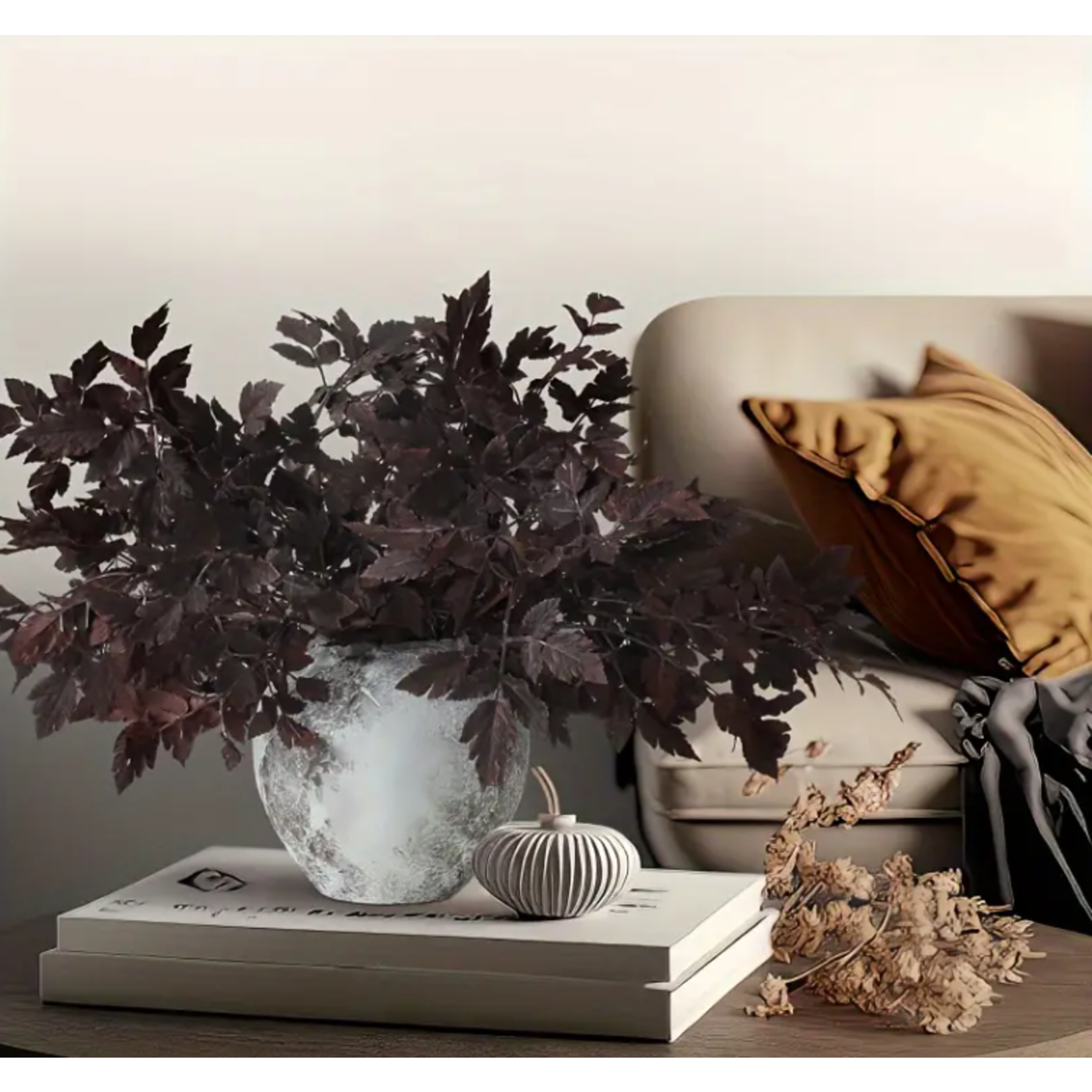 Mickler & Co. Faux Plum Cimicifuga Leaf Sprays Insert (FI-35)