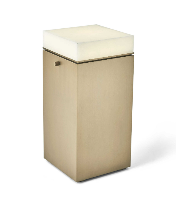  Illumen Accent Table with metallic finish in a contemporary living room