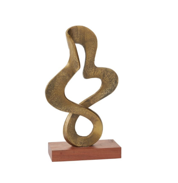 Dancing Sculpture on console table wilmington interior design showroom