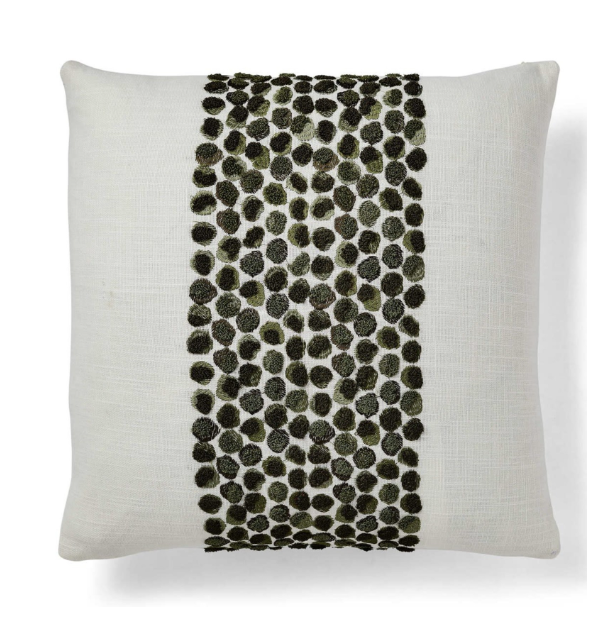 Lily Pad Throw Pillow on neutral-toned sofa in Wilmington, NC