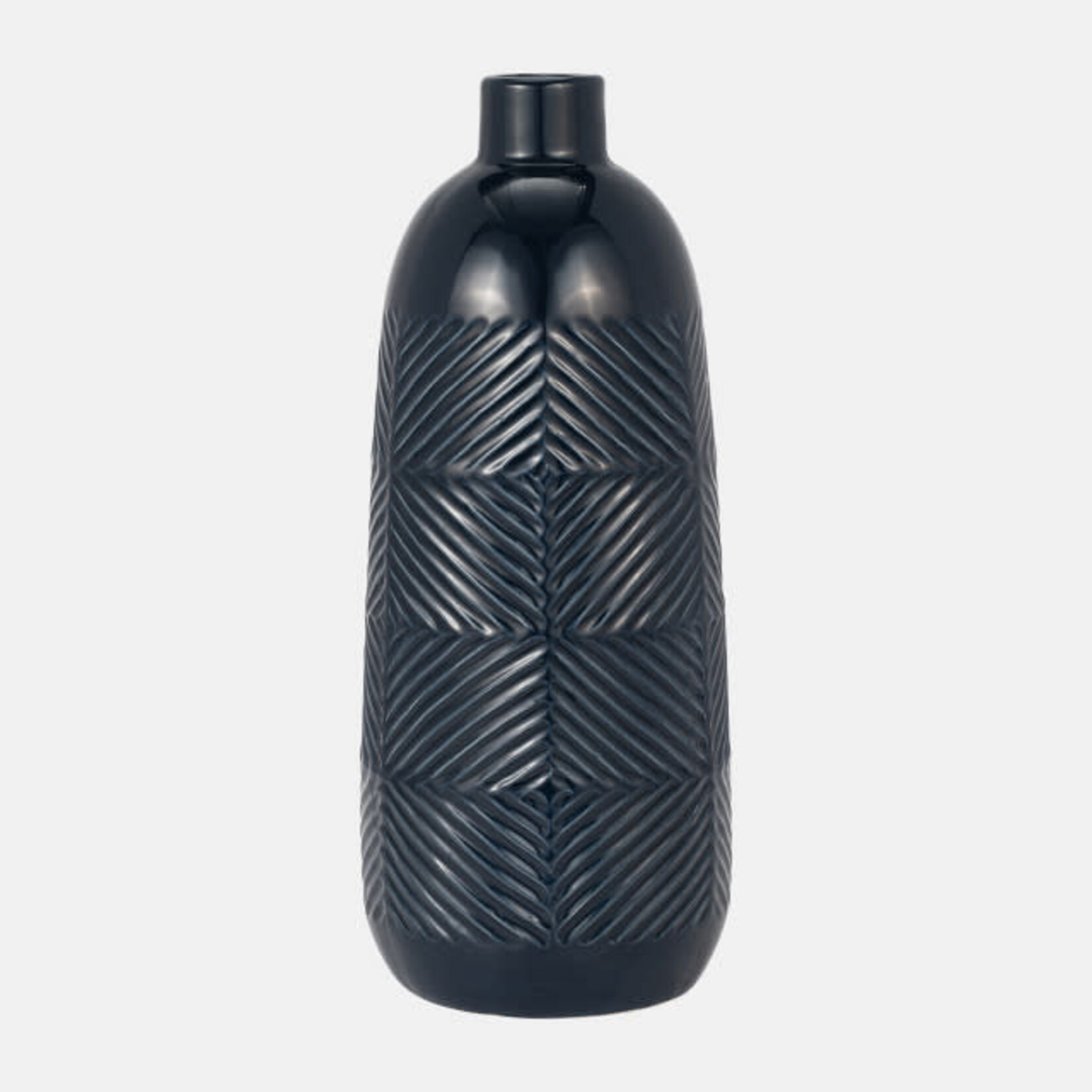 Mickler & Co. Large Textured Lines Vase