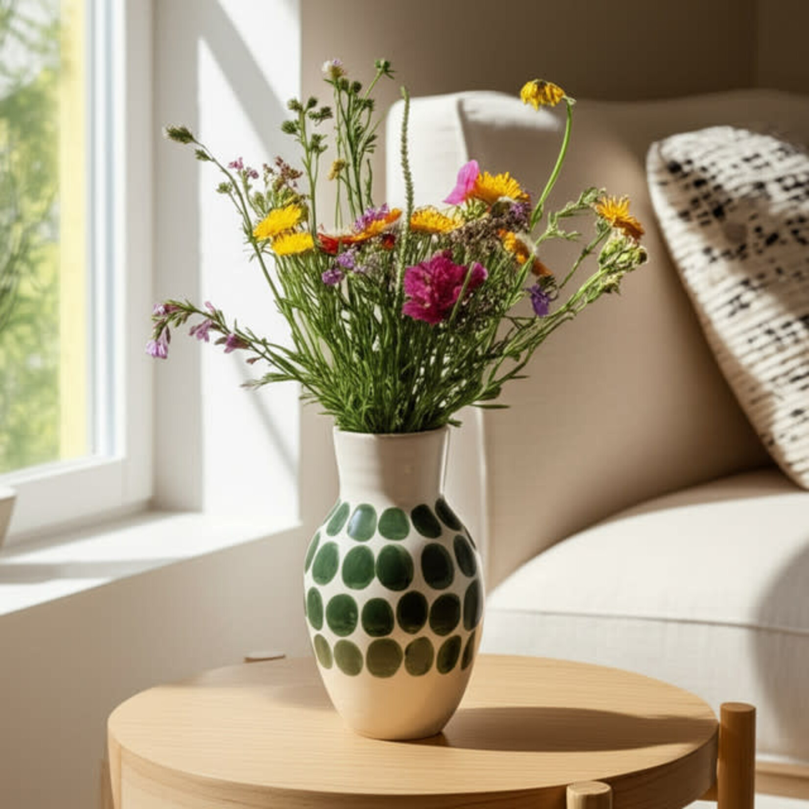 Mickler & Co. Green Dot Vase