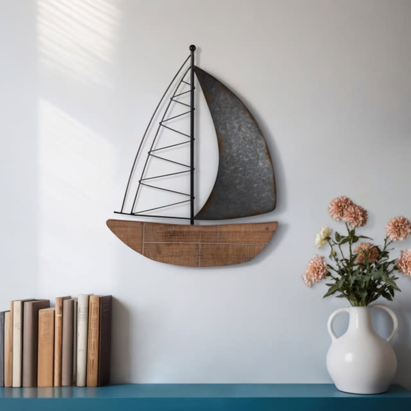 Mickler & Co. Metal Sailboat Art