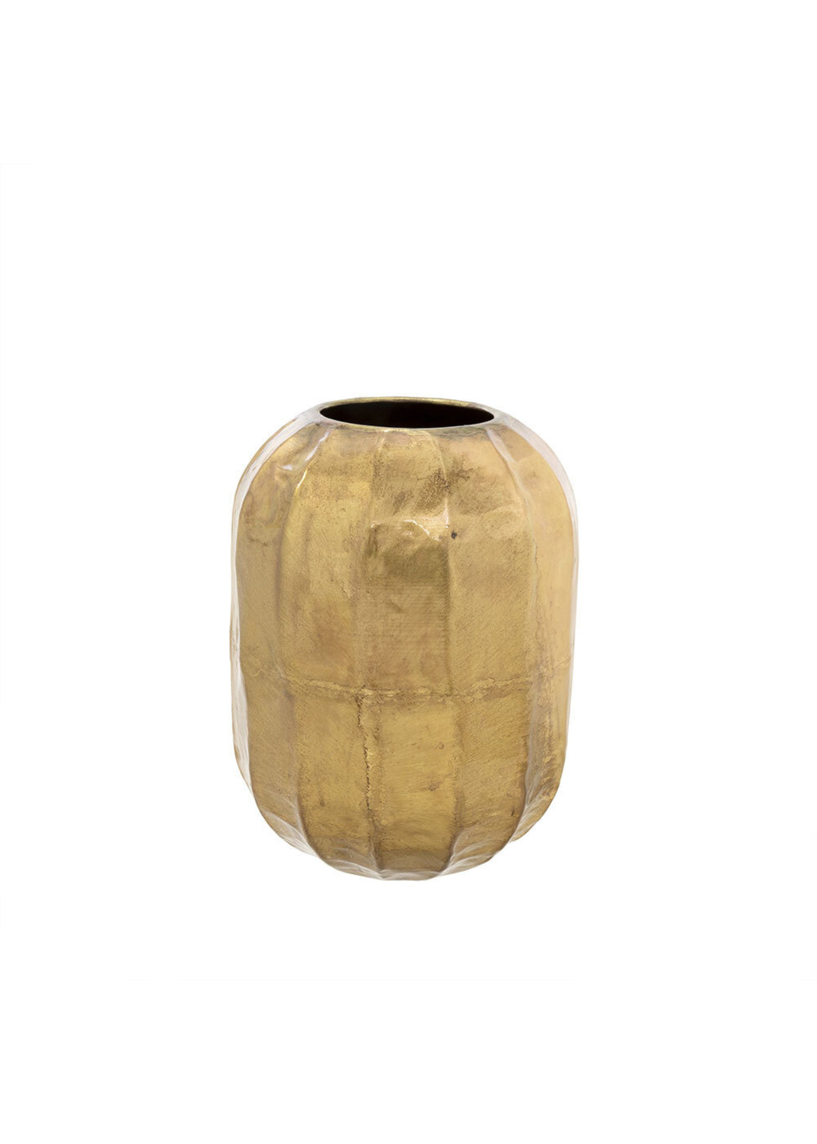 Cobblestone Vase L, Gold Crackle