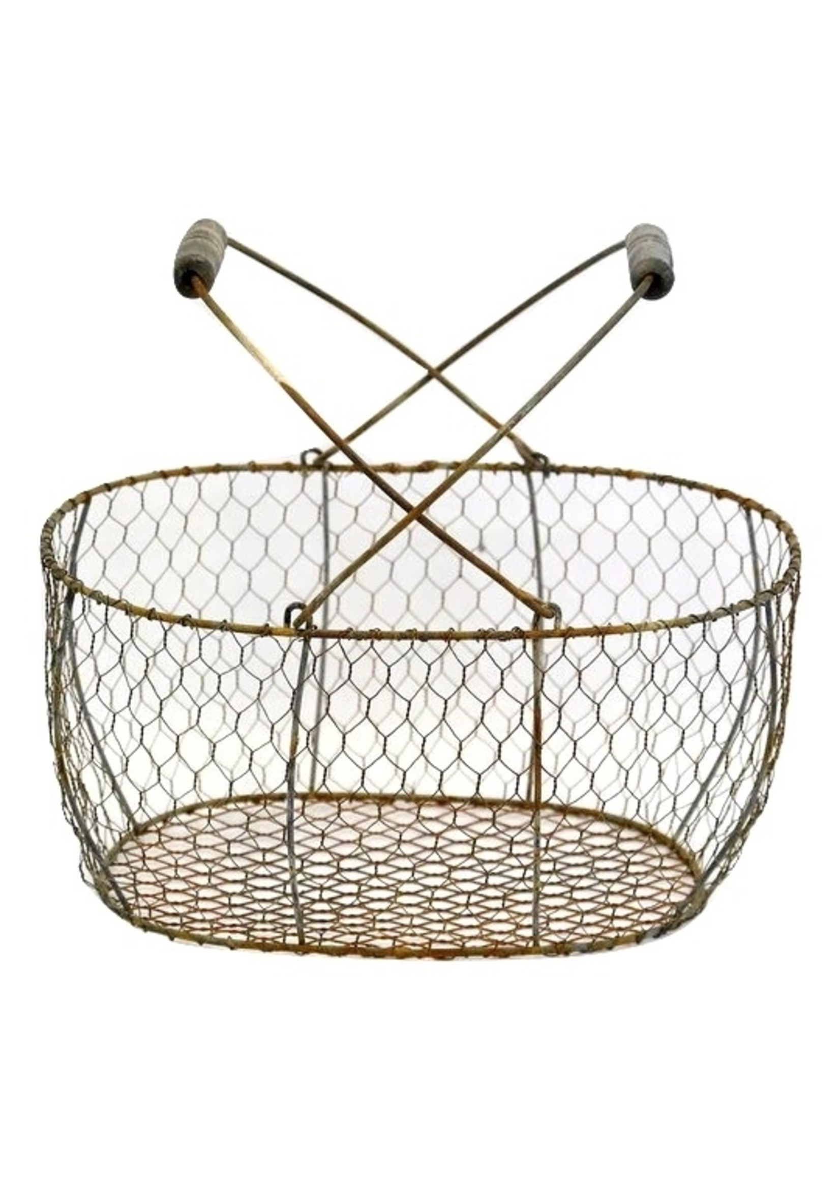 Fireside Home Oval egg basket w/handles