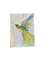 Judi Board Hummingbird painting 5x7"
