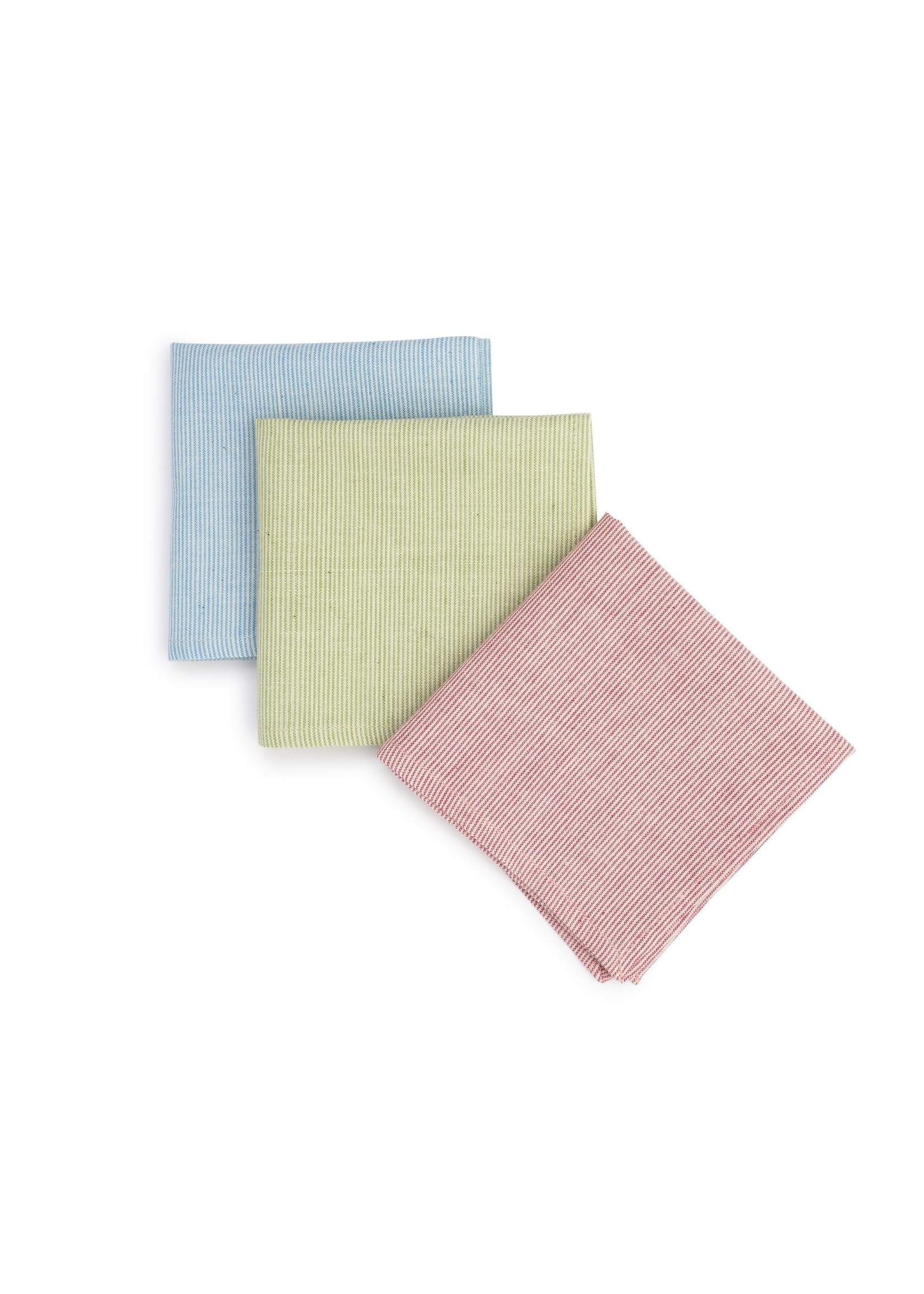 Seattle handkerchiefs s/3 9x9" hand woven cotton