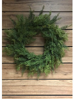 26" fresh touch cedar & hemlock wreath