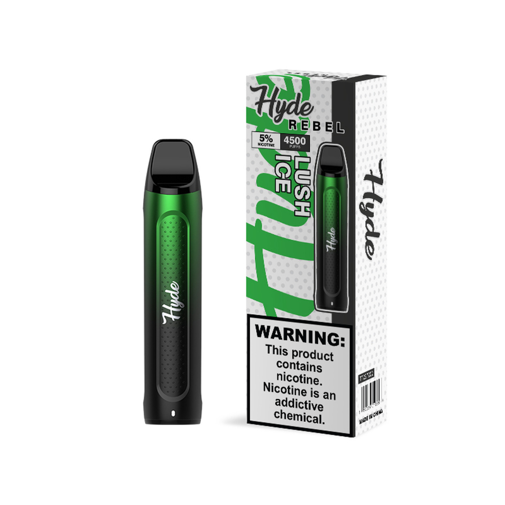 HYDE REBEL 4500 PUFF DISPOSABLE 5%/10ML (LUSH ICE)