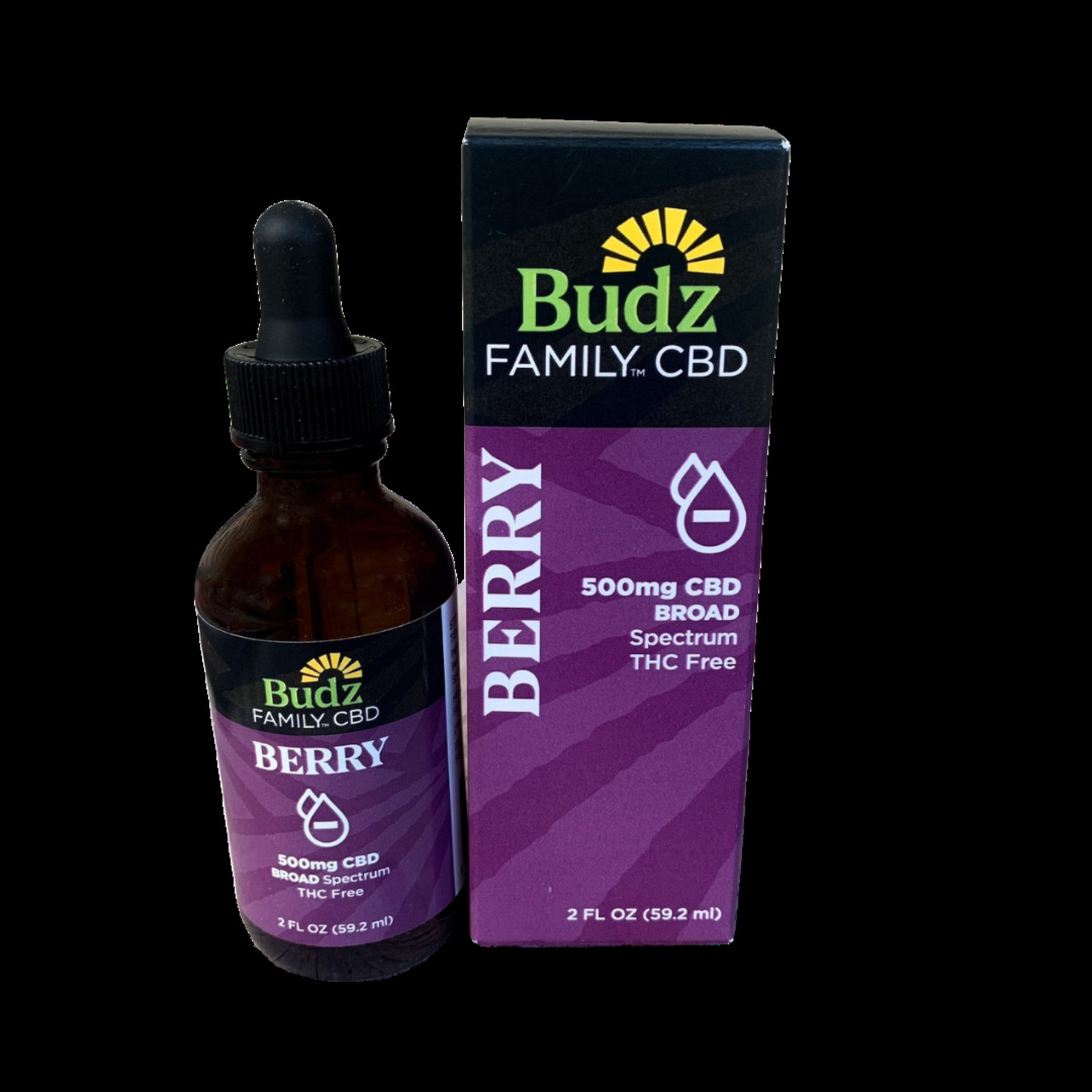 NEW CO-PACKAGING LLC (BUDZ FAMILY CBD) BUDZ FAMILY CBD 1000MG Berry TINCTURE (CBD-BROAD SPECTRUM) 59.2 ML