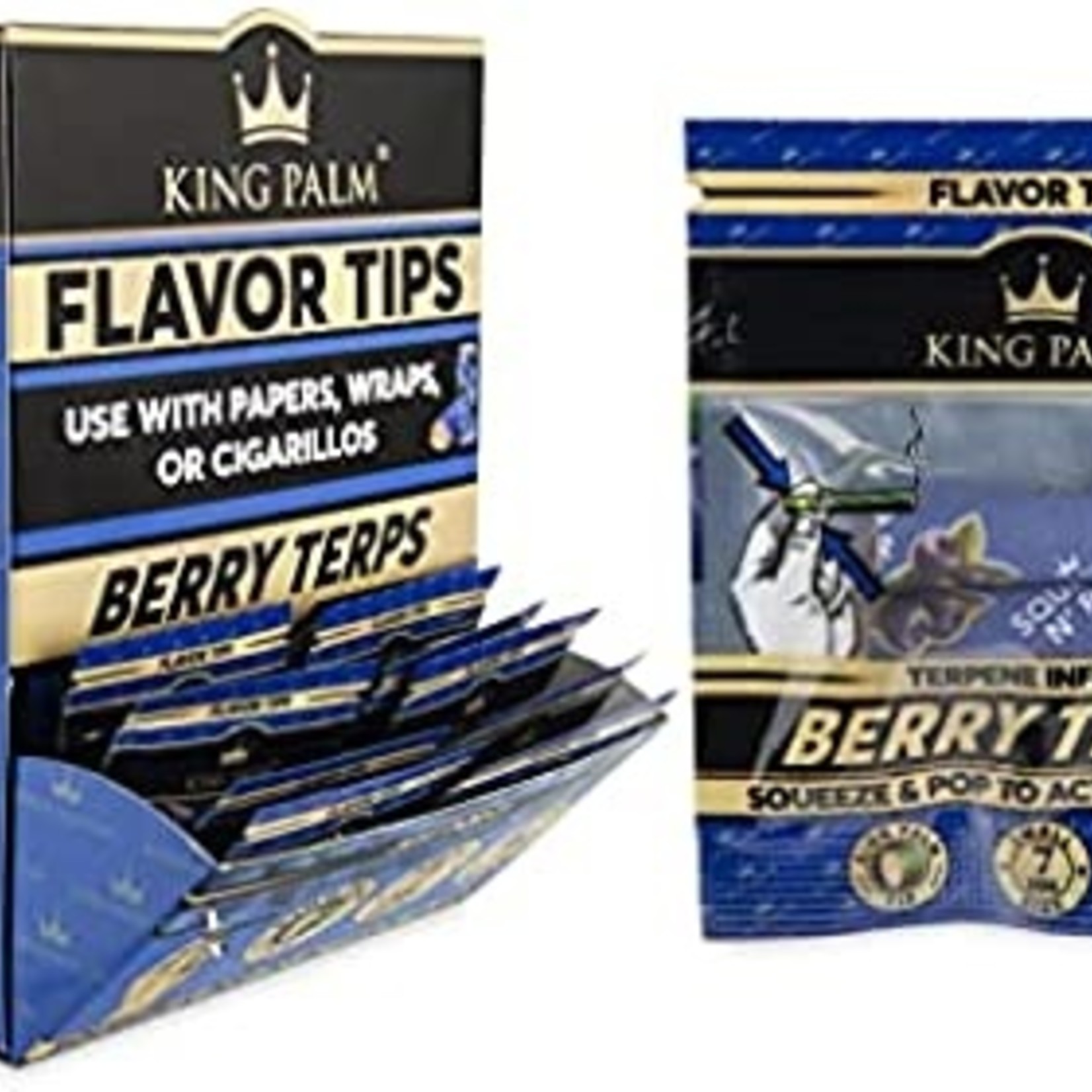 KING PALM KING PALM TERPENE INFUSED FLAVOR TIPS 2PK BERRY TERPS