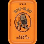 ZIG ZAG SMALL METAL ROLLING TRAY - ORANGE/BLACK