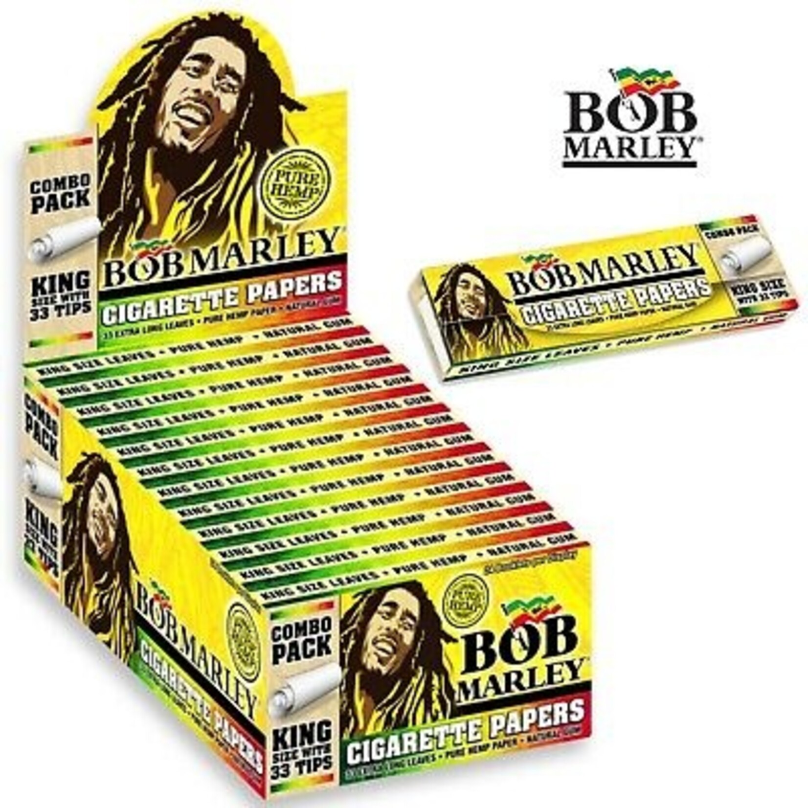 BOB MARLEY BOB MARLEY 1 1/4 PURE HEMP ROLLING PAPERS