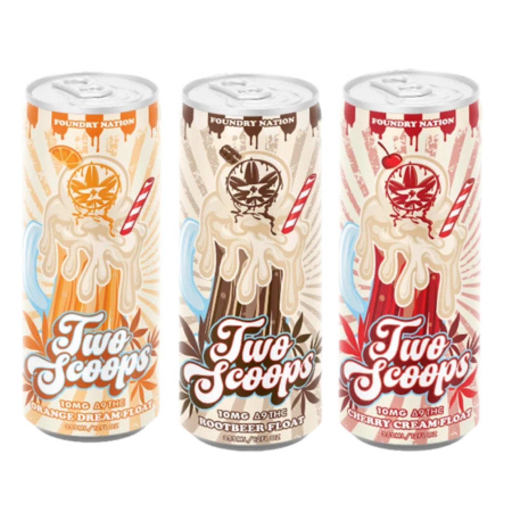 FOUNDRY NATION FOUNDRY NATION - TWO SCOOPS 12oz 10MG D9 SODA CHERRY CREAM FLOAT