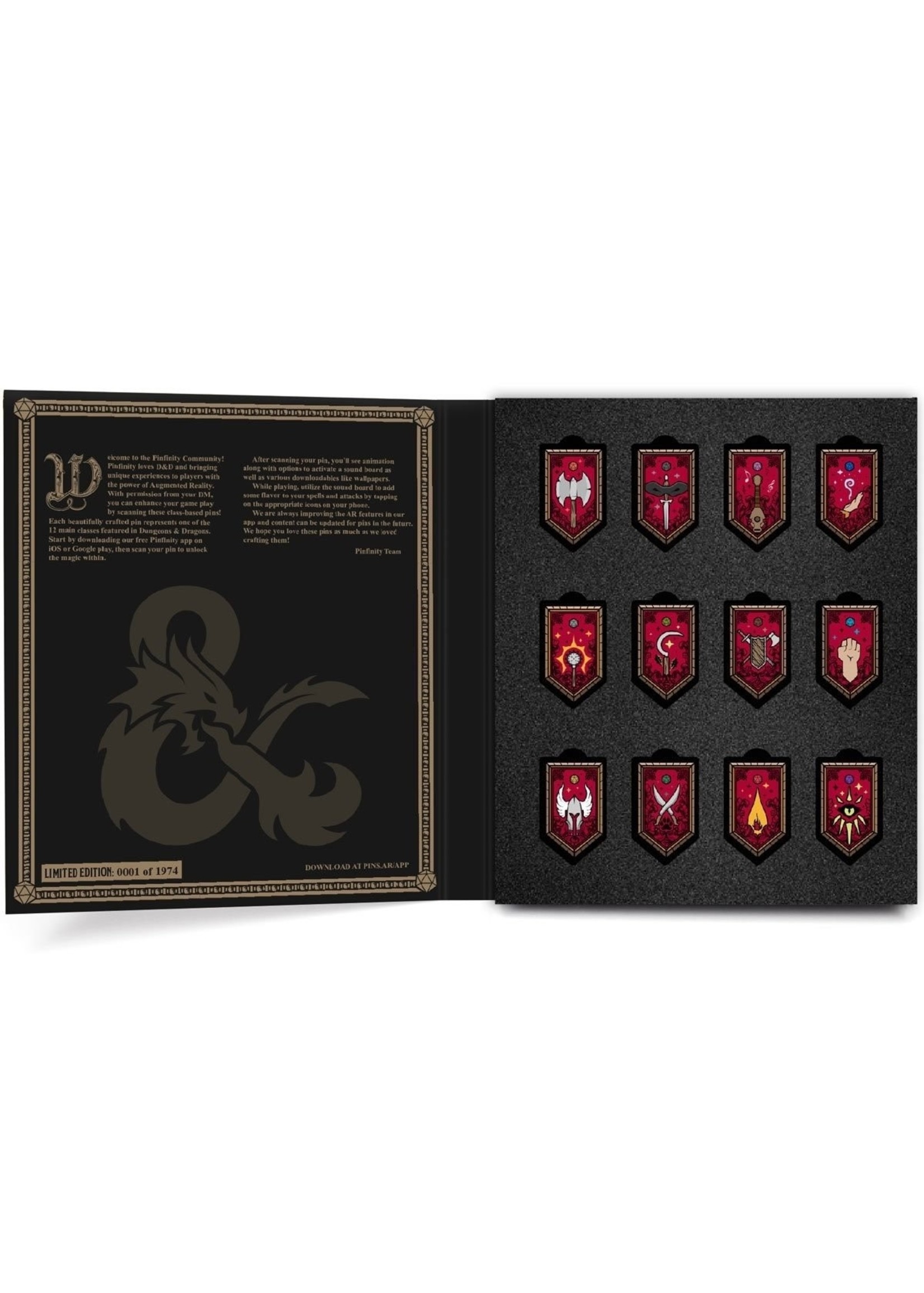 Dungeons & Dragons D&D Limited Edition Class 12Pc Augmented Reality Pin Set
