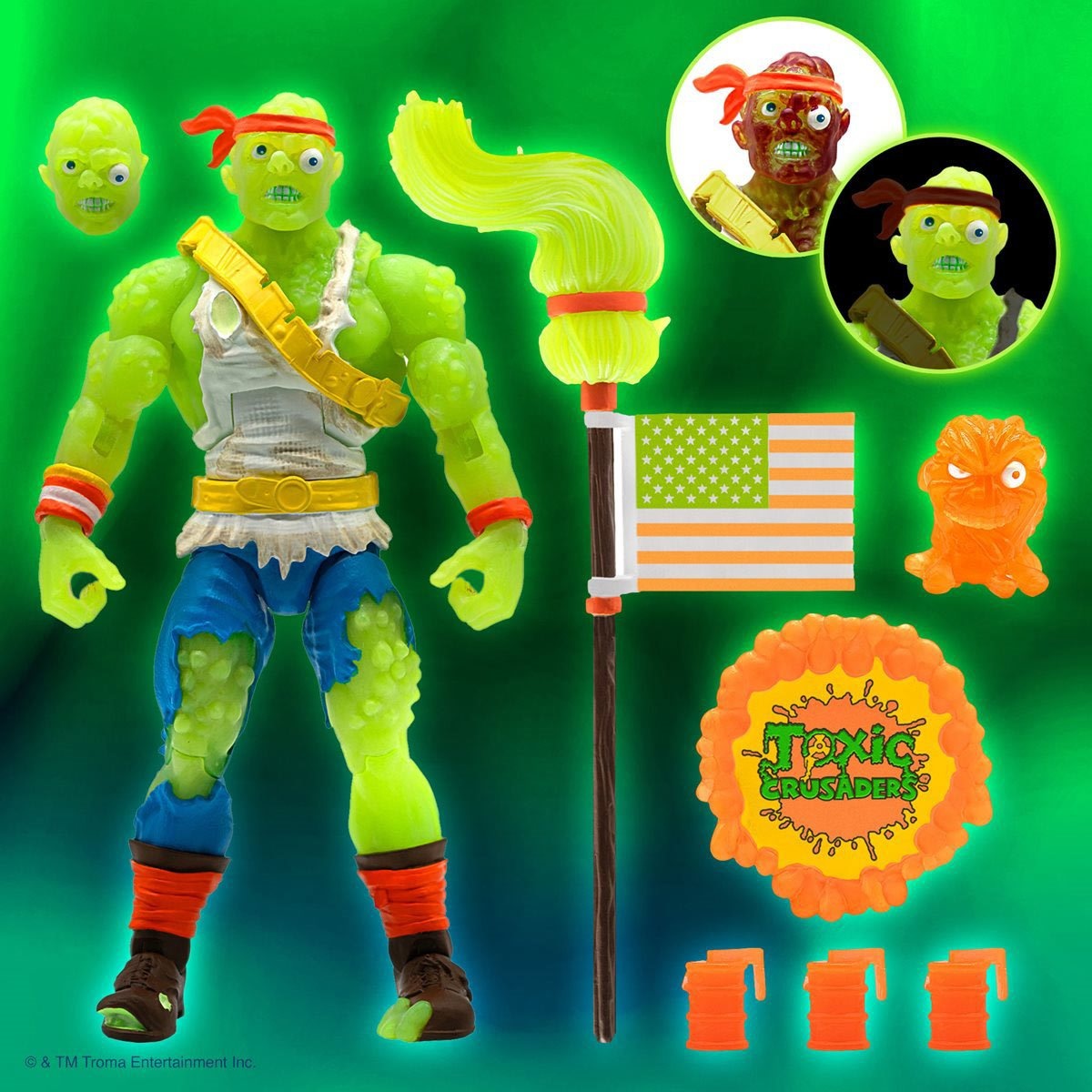 Super7 Toxic Crusader Radioactive Red Rage 7-Inch Action Figure
