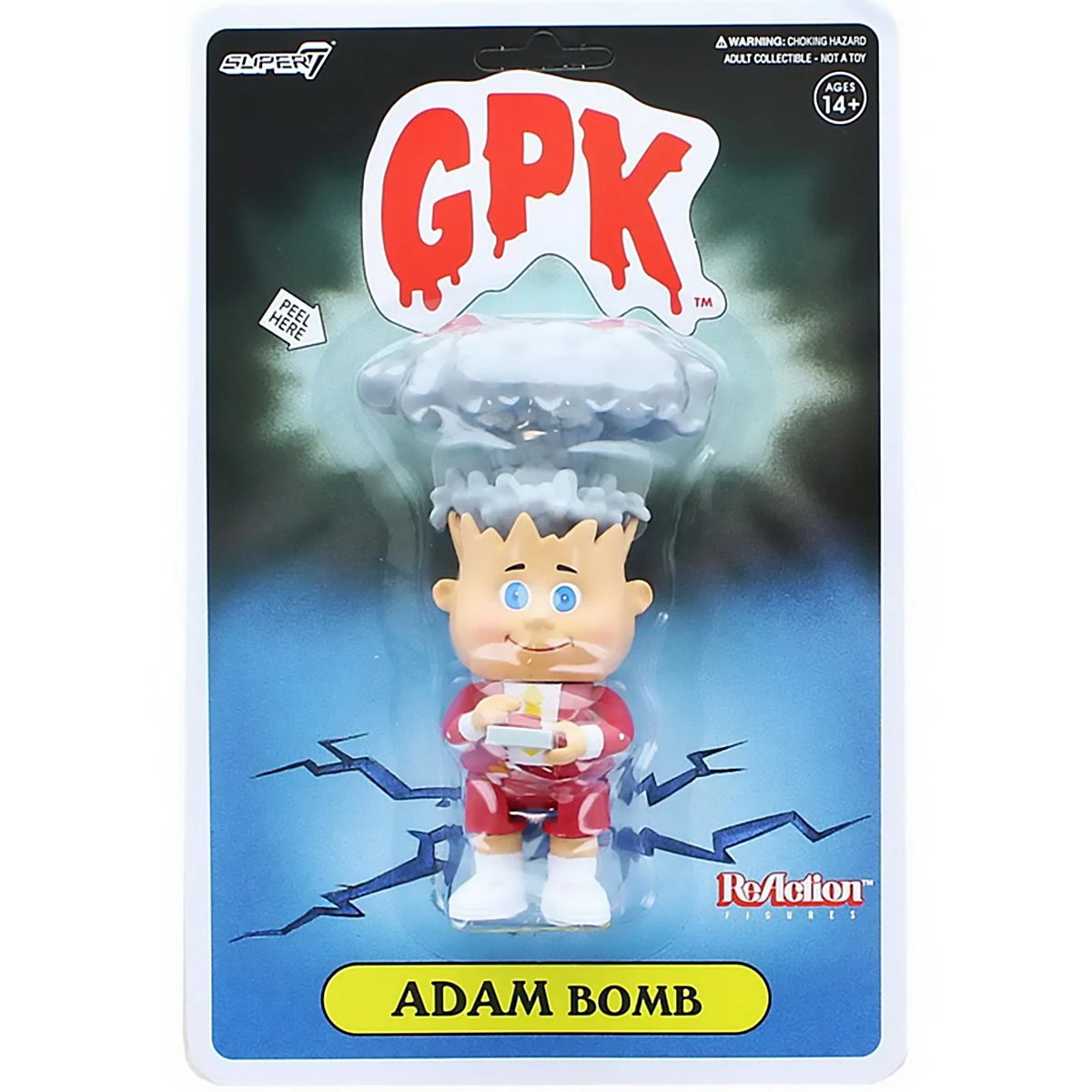 Super 7 Garbage Pail Kids Adam Bomb (Red) ReAction Figure