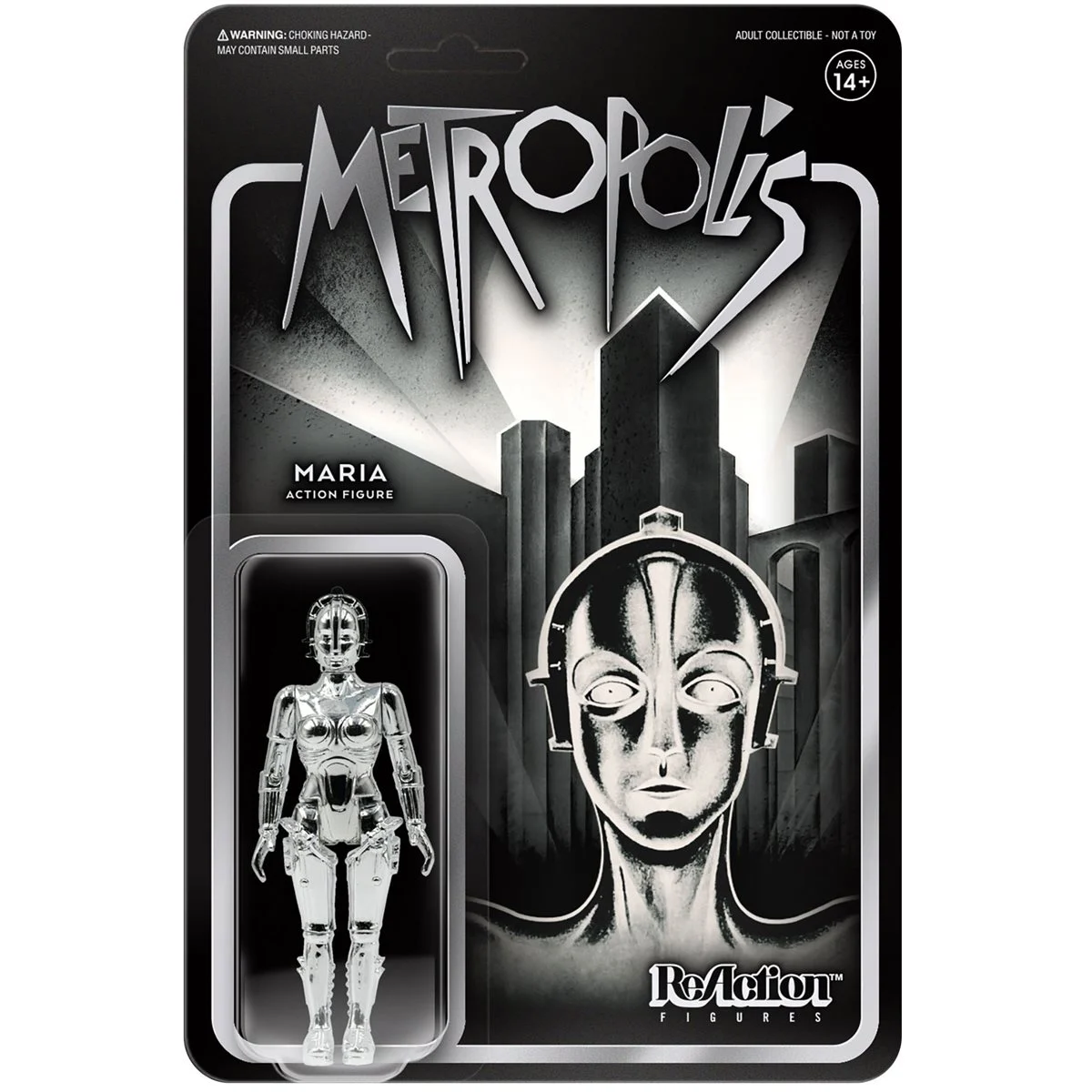 Super 7 Metropolis Silver Maria 3 3/4-Inch ReAction Figure