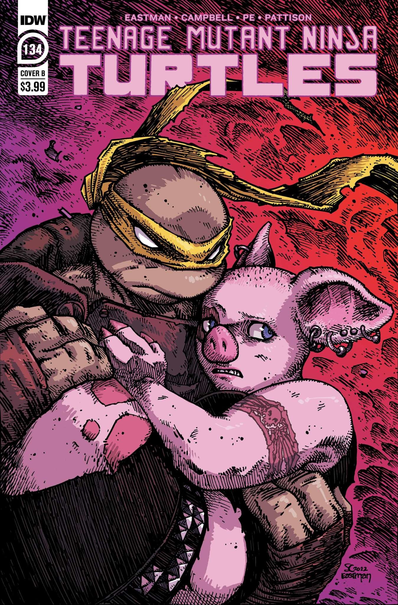 IDW Publishing Teenage Mutant Ninja Turtles #134 Variant B (Eastman)