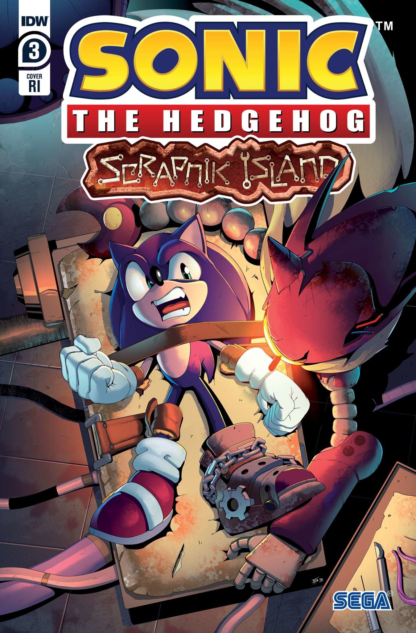 IDW Sonic The Hedgehog: Scrapnik Island #3 Variant Ri (10) (Thomas)