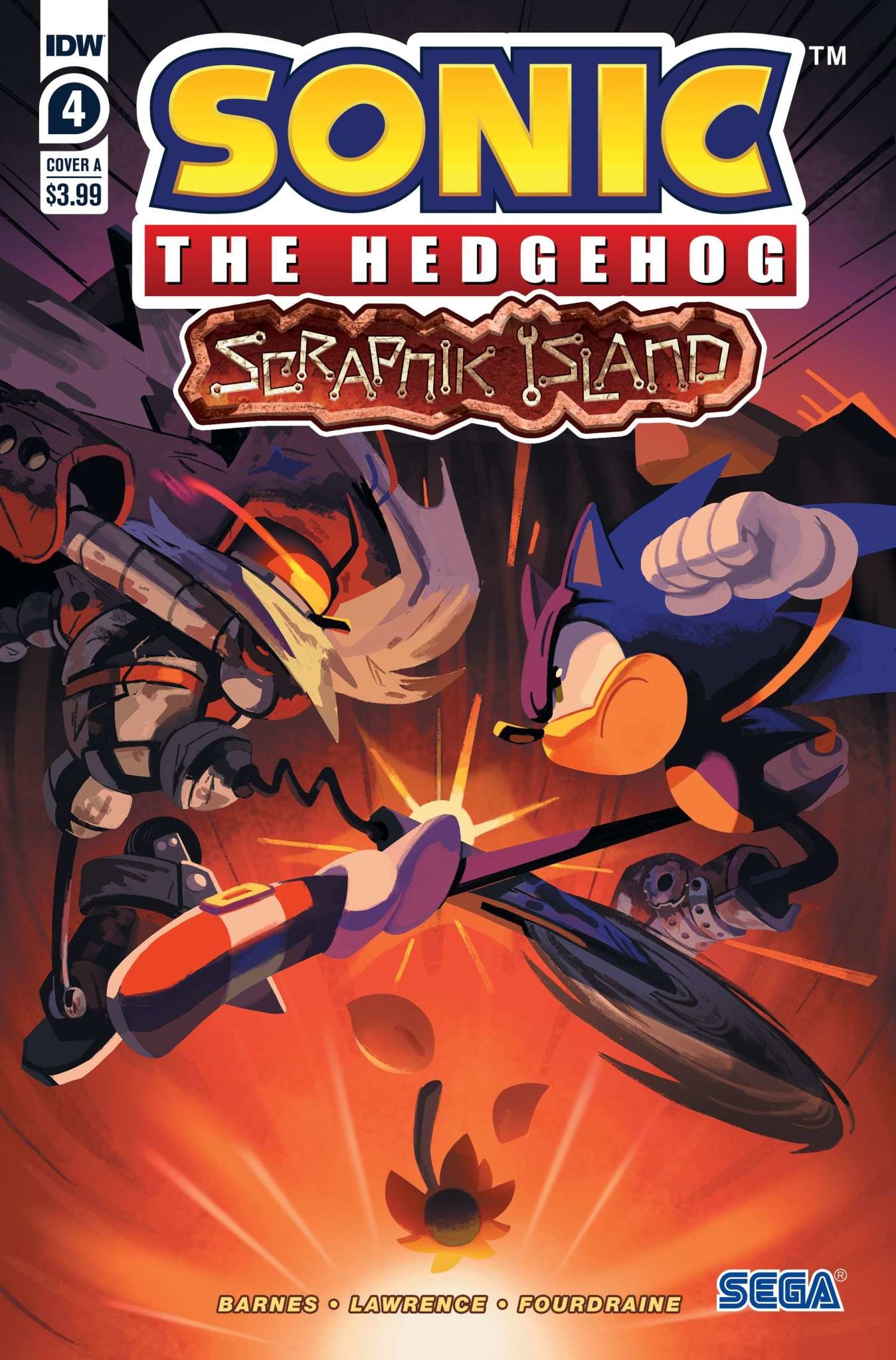 IDW Sonic The Hedgehog: Scrapnik Island #4 Variant A (Fourdraine)