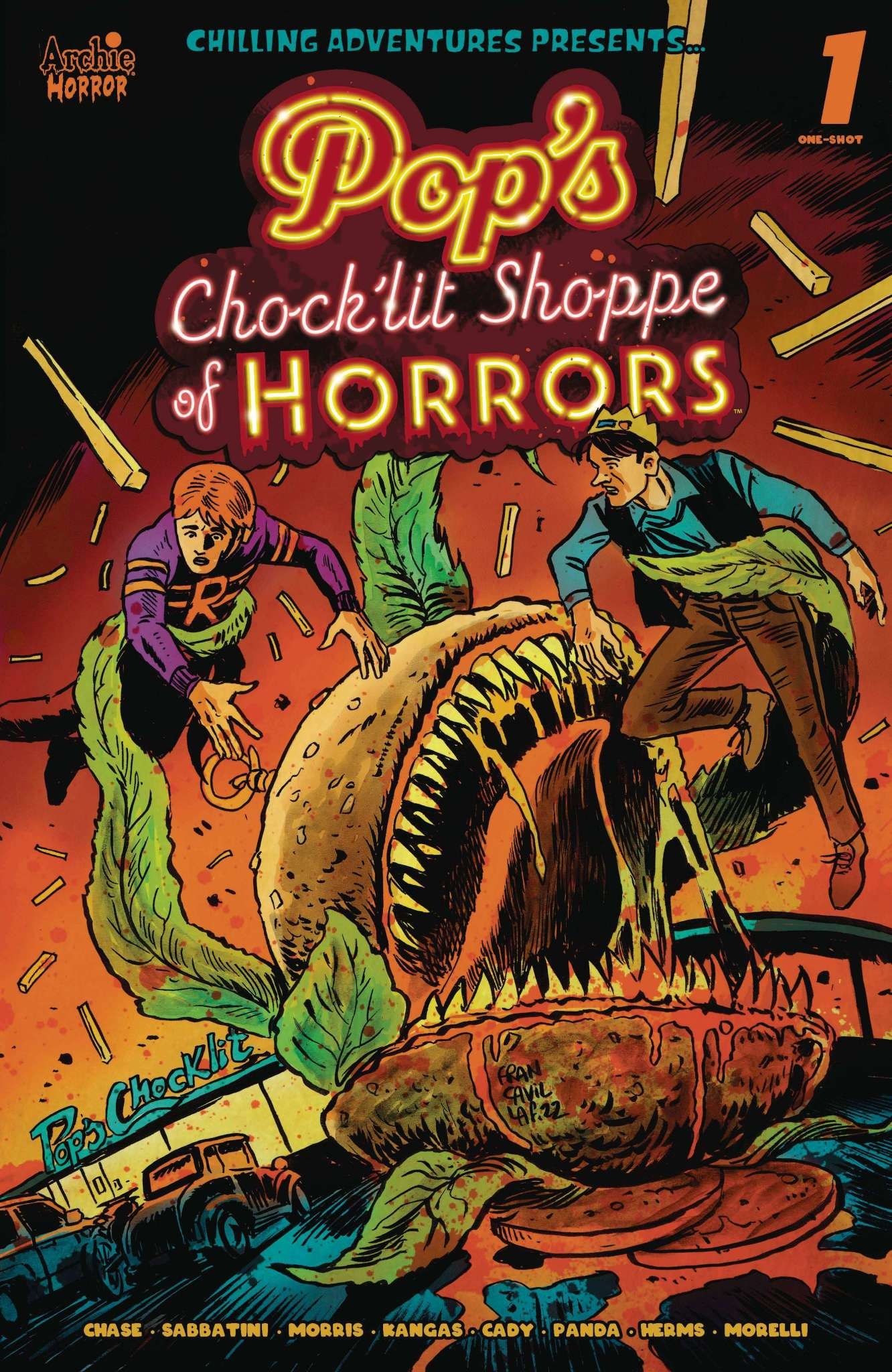 Archie Comic Publications Pops Chocklit Shoppe Of Horrors Oneshot Cvr B Francavilla