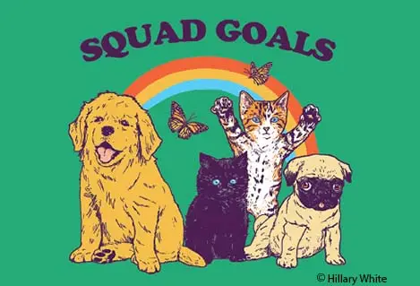 Ephemera Magnet - Squad Goals (Animals)