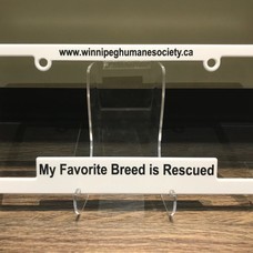 WHS - license plate holder - "Favorite...Rescued"