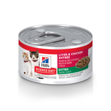 Hills - wet - feline - kitten - liver and  chicken entree - 2.9oz