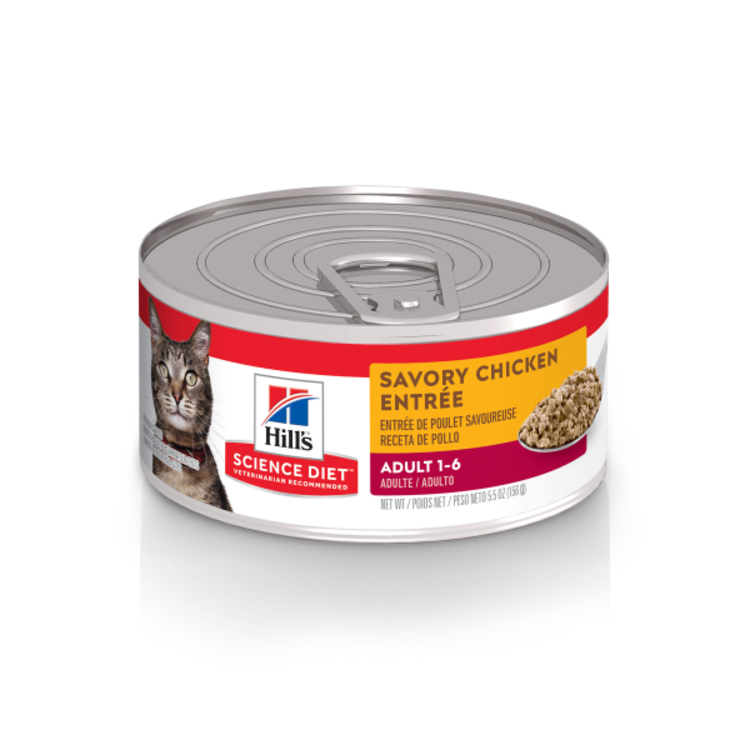 Hills Pet Nutrition Hills | Feline | Wet | Adult 1-6 |  Savory Chicken Entrée | 5.5oz