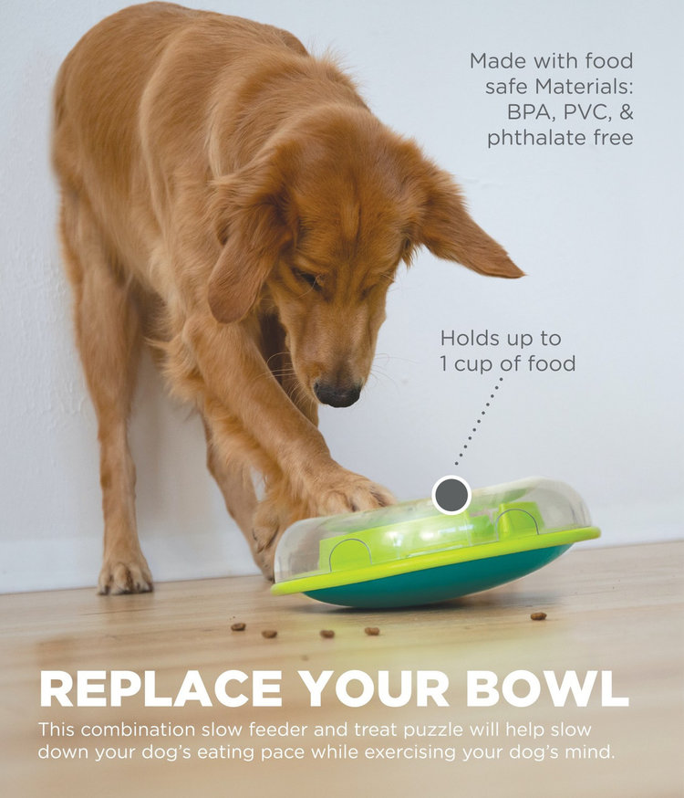 Outward Hound - Wobble Bowl Slow Feeder and Dog Puzzle