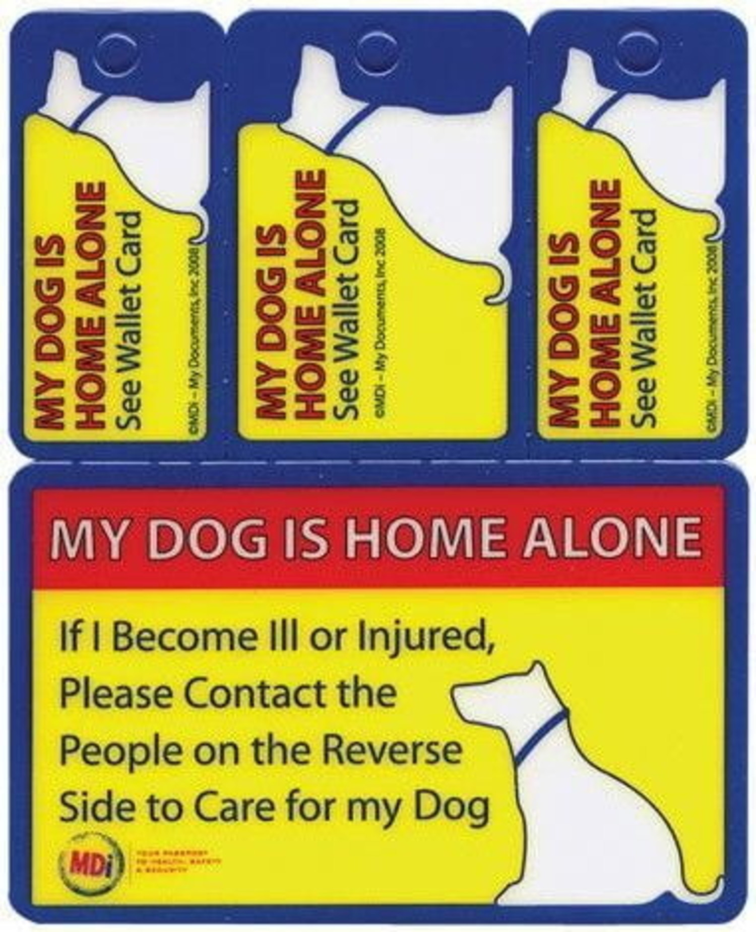 Dog Wallet Key Tags My Dog is Home Alone WHS Pet Shop