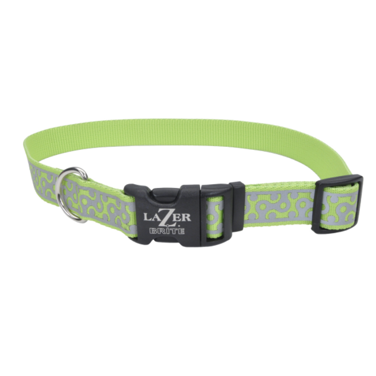 LazerBrite | Reflective Collar | Lime | 1x18"-26" | L