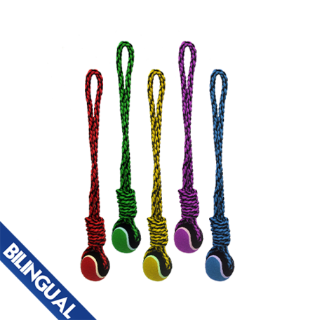 KARLIE 30:15 Rope and Tennis Ball Tug Toy for Dogs - Sales 4 Tails