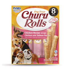 Inaba | Canine Churu Rolls | Chicken with Salmon | 8pk