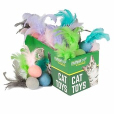 Multipet | Felt Ball w/Feathers  Assorted