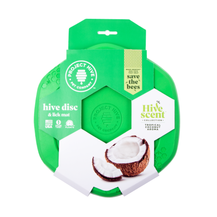 Project Hive | Disc & Lick Mat | Tropical Coconut Scent