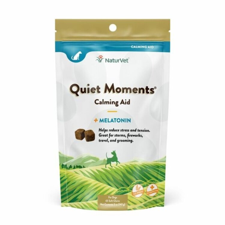 Naturvet | Canine | Soft Chew | Quiet Moments + Melatonin | 65CT
