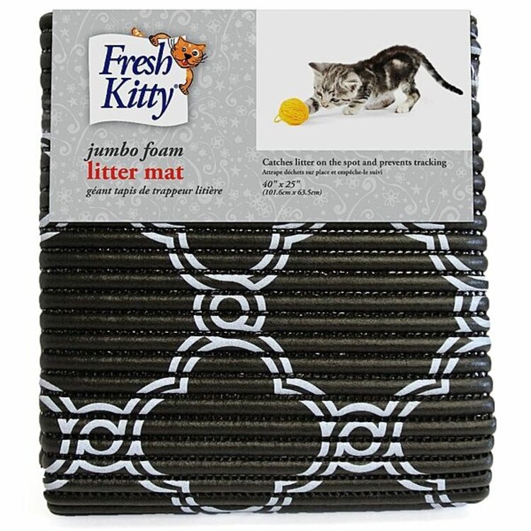 Royal Pet | Foam Litter Mat Jumbo Black & White | 40x25"
