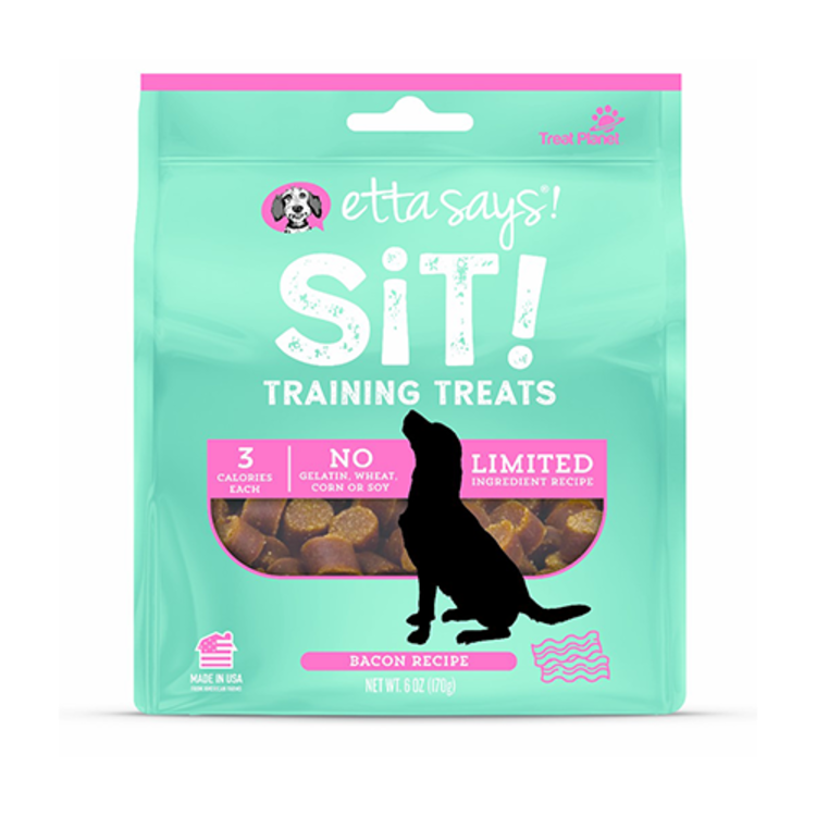 Etta Says! | Sit! Training Treats | Pork & Bacon Recipe | 6oz