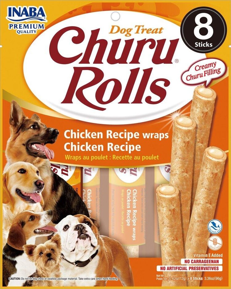 Churu Rolls | Canine | Chicken Wraps | 8 pack